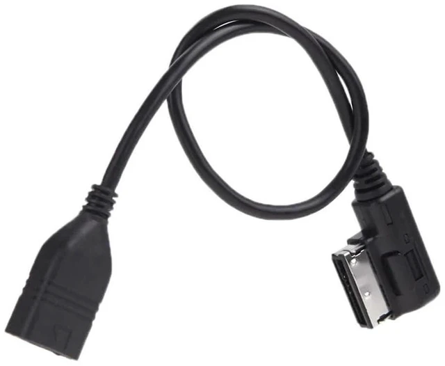 Alt view image 2 of 7 - AJMRTC AMI MDI USB AUX Adapter Cable, Media in Interface Cord for VW Audi 2014 A4 A6 Q5 Q7, Supports USB Flash Drive Audio Playback & AUX Input