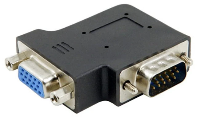 Alt view image 5 of 7 - AJMRTC HDB15Pin VGA RGB 90 Degree Left Angled Male to Female Extension Adapter, Screw Nut Type L-Shaped VGA Port Extender for Desktop PC, Projector, Monitor, Display Screen and VGA Cable Connection