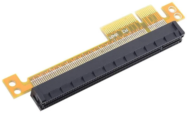 Alt view image 3 of 7 - AJMRTC PCI-E Express 4X to 16X Riser Card Adapter, Male to Female PCIe Extender Converter, Internal PCIe Slot Extension Card for Desktop PC, Extend PCIe 4X Slot to Accept 16X Devices for GPU, Network