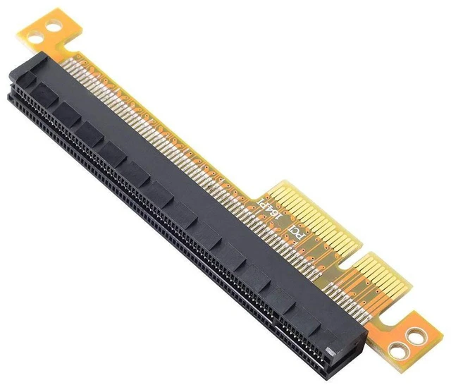 Alt view image 4 of 7 - AJMRTC PCI-E Express 4X to 16X Riser Card Adapter, Male to Female PCIe Extender Converter, Internal PCIe Slot Extension Card for Desktop PC, Extend PCIe 4X Slot to Accept 16X Devices for GPU, Network