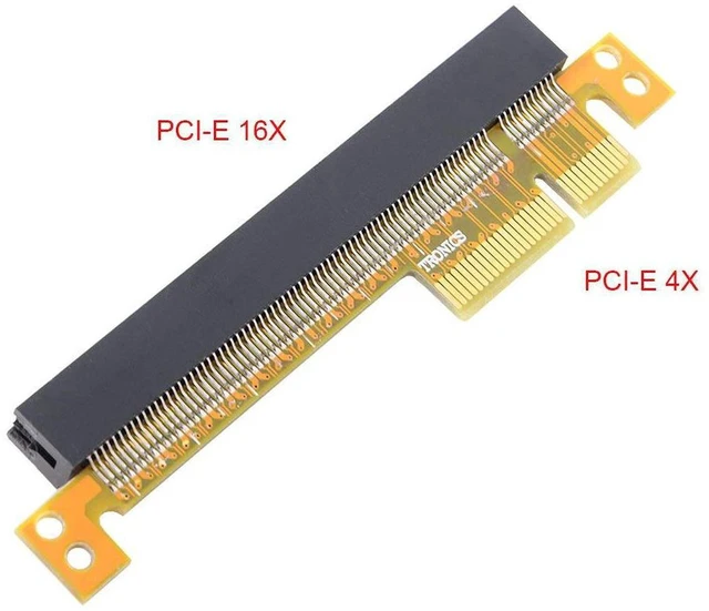 Alt view image 6 of 7 - AJMRTC PCI-E Express 4X to 16X Riser Card Adapter, Male to Female PCIe Extender Converter, Internal PCIe Slot Extension Card for Desktop PC, Extend PCIe 4X Slot to Accept 16X Devices for GPU, Network