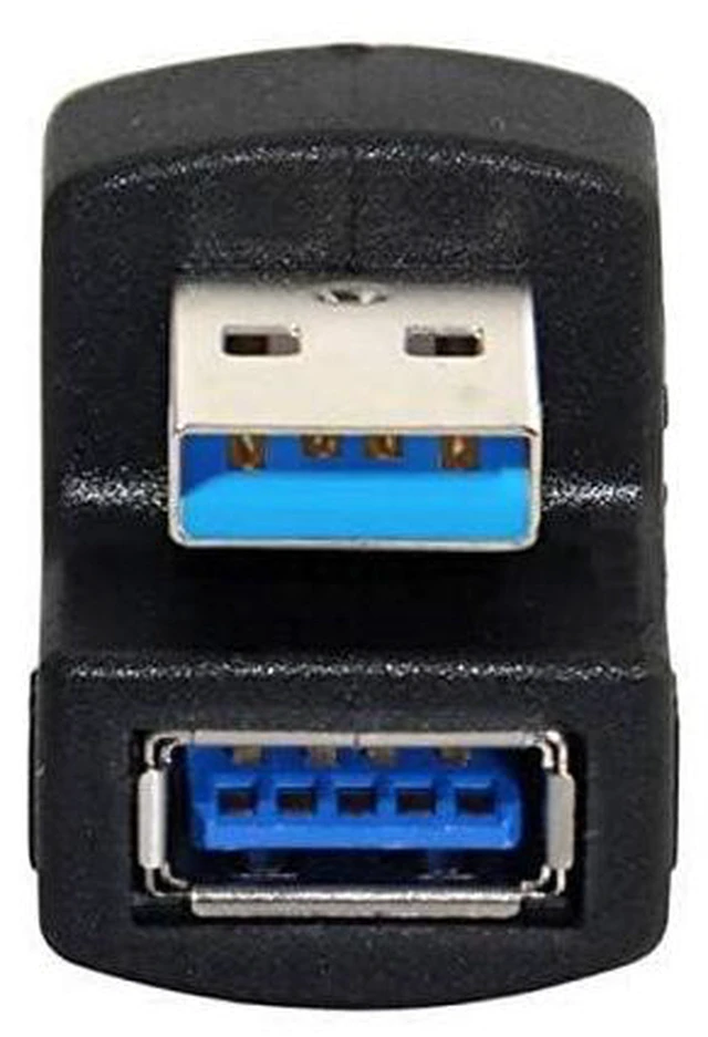 Alt view image 5 of 7 - AJMRTC 1 Set Up & Down Angled USB 3.0 Adapter, USB Type A Male to Female 180 Degree Extension Connector, 5Gbps SuperSpeed Black USB Port Extender for Desktop PC, Laptop, Flash Drives, USB Peripherals