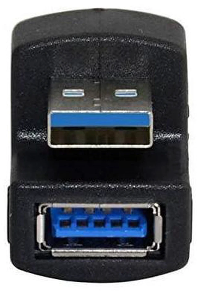 Alt view image 7 of 7 - AJMRTC 1 Set Up & Down Angled USB 3.0 Adapter, USB Type A Male to Female 180 Degree Extension Connector, 5Gbps SuperSpeed Black USB Port Extender for Desktop PC, Laptop, Flash Drives, USB Peripherals