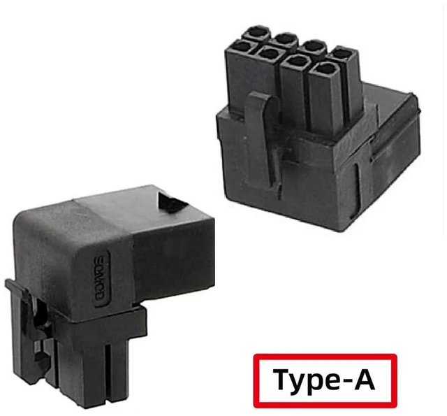 Alt view image 4 of 7 - AJMRTC 2pcs/lot 90 Degree Up & Down Angled ATX 8Pin Male to Female Power Header Adapter, Right Angle GPU Power Connector Converter for Graphics Card, Space Saving Internal PC Chassis Power Wiring Modi