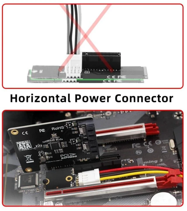 Alt view image 6 of 7 - AJMRTC PCI-E 4.0 NVMe M-Key M.2 NGFF Extender Adapter, M2 to PCIe X1 X4 X8 X16 Graphics Card Riser Converter, PCI-Express Riser Card for 2260 2280 M.2 NVMe SSD Storage Expansion
