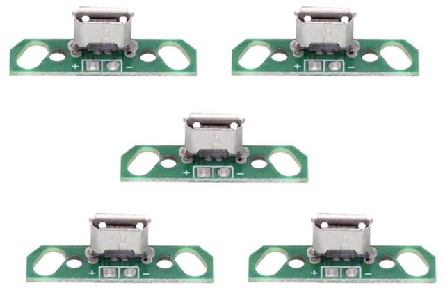 Main image of AJMRTC 5Pcs Micro USB 2.0 Female Receptacle Socket, Flanged Solder Type PCB Mount Connector, DIY OEM Micro-B Jack with Flange for Circuit Board Soldering, Electronic Assembly & Port Replacement Repair