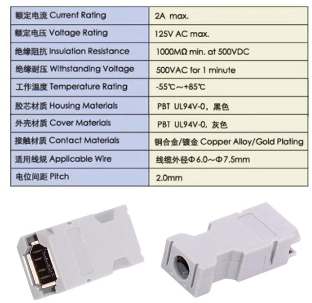 Alt view image 6 of 7 - AJMRTC IEEE 1394 6Pin CN3 Female I/O Socket Connector, SM-6E Servo Encoder Connector Cross Reference 55100-0670 & 54280-0609, Compatible with Yaskawa Panasonic Servo Drive JZSP-CMP9-1-E