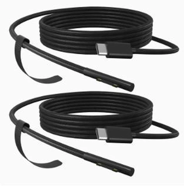 Main image of AJMRTC 1.8M USB-C to Surface Charging Cable, 100W PD 15V/3A Power Delivery Cord, Compatible with Microsoft Surface Pro 3 4 5 6 7 8 9, Surface Go, Surface Book & Surface Laptop