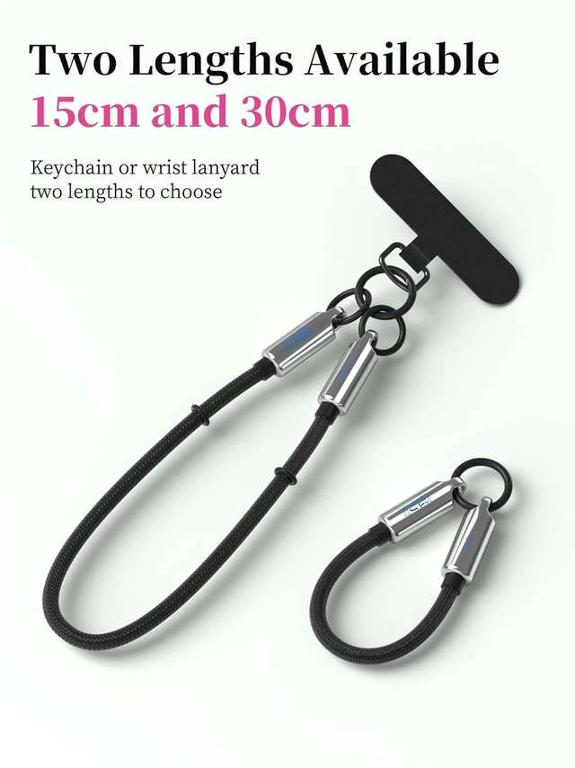 Alt view image 5 of 7 - AJMRTC USB C to C Keychain Cable, 0.5FT Short 240W PD Fast Charging Cord, 480Mbps Data Transfer Portable Lanyard Type-C Cable for iPhone 17 16 15 Pro Max, iPad Pro, Samsung, Android (Silver)