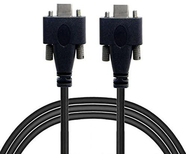 Alt view image 3 of 6 - AJMRTC 120cm USB3.1 Type-C Male to Male Industrial Cable, Dual M2 Screws Locking on Both Ends,10Gbps Data Transfer, Panel Mount Type Cord for Industrial Cameras and Machine Vision Systems