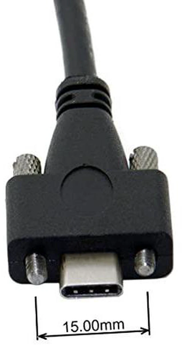 Alt view image 2 of 6 - AJMRTC 120cm USB3.1 Type-C Male to Male Industrial Cable, Dual M2 Screws Locking on Both Ends,10Gbps Data Transfer, Panel Mount Type Cord for Industrial Cameras and Machine Vision Systems