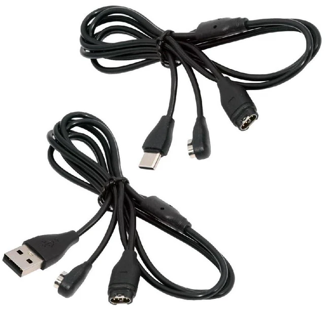 Main image of AJMRTC 2Pcs Magnetic Charging Cable for Smart Watch & Earphones, USB-A & USB-C to 2Pin 4Pin Combo Cord, Compatible with Garmin, Shokz Wearable Devices