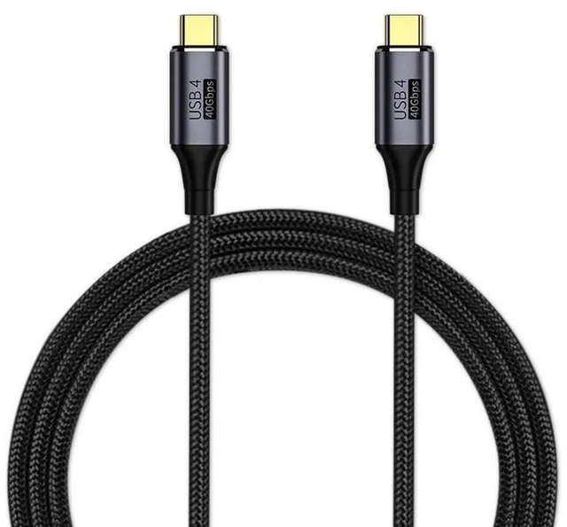 Main image of AJMRTC 3.9FT (1.2M) USB4 Thunderbolt 4 USB-C Cable, 40Gbps High Speed, 100W PD Fast Charging, 8K@60Hz UHD Video Transmission for Laptop, Docking Station, External SSD