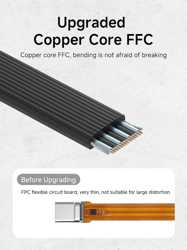Alt view image 2 of 7 - AJMRTC 0.66FT USB4 V2.0 USB-C Cable, 80Gbps Data Transfer, 240W PD Charging, 8K@60Hz Video, Thunderbolt 4/5 Compatible for iPhone 15/16/17 Pro Max, iPad, External SSD, Laptop