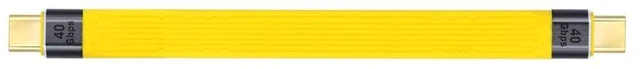 Alt view image 5 of 7 - AJMRTC Yellow Flat Slim FPC USB4 Cable 13cm, Type-C Male to Male,40Gbps Data 100W PD Charging,8K Video Ribbon Cord for Laptop, Smartphone, Docking Station, USB-C Hardware