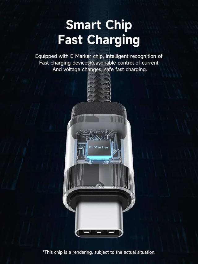 Alt view image 3 of 7 - AJMRTC USB4 V2 Cable 1.6ft Silver, Super Soft Type-C Male to Male,80Gbps 240W PD Charging,8K@60Hz Video Cord,Compatible with Thunderbolt 5/4/3,iPhone17 16 Pro Max, iPad Pro, MacBook Pro