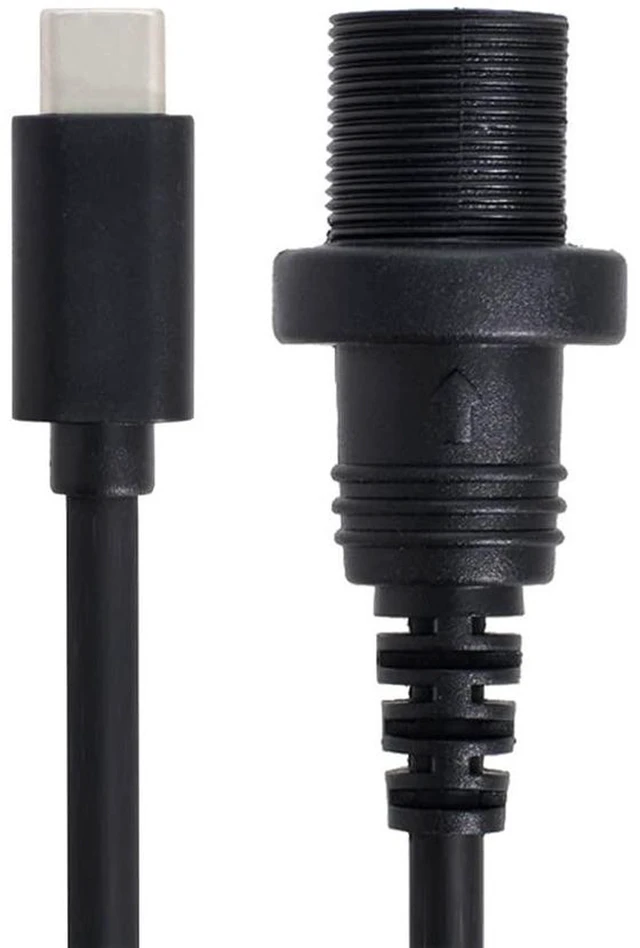 Alt view image 3 of 7 - AJMRTC Waterproof USB-C USB 3.1 Flush Mount Extension Cable, Panel Mount Type-C Female Socket Cord, In-Dash Dashboard Car Mount USB Extension Cable for Vehicle Panel Installation