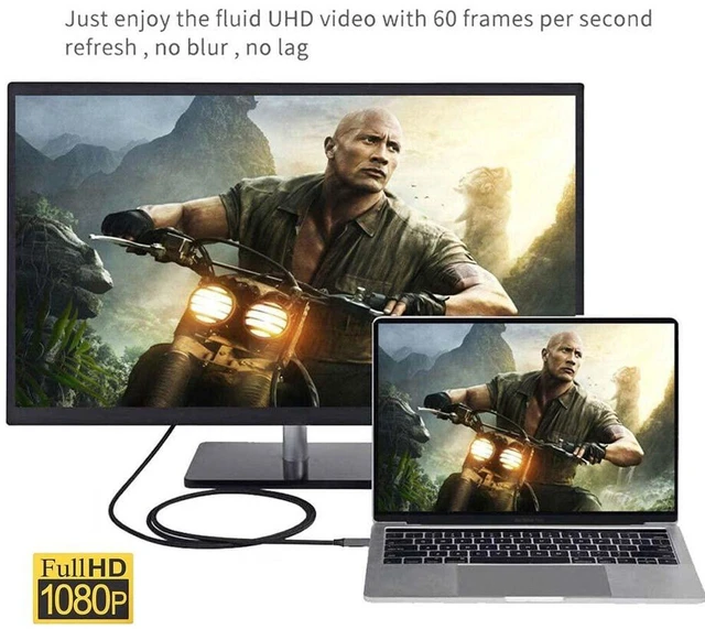 Alt view image 2 of 7 - AJMRTC USB 3.1 Type-C to VGA Converter Cable 1.8M, USB-C Source to VGA Monitor Adapter Cord, 1080P Full HD Video Output Cable for Laptop, PC, Notebook Connecting Projector Display