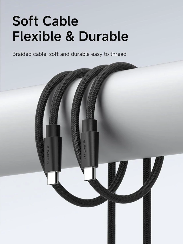 Alt view image 6 of 7 - AJMRTC Wedge Joint Flexible USB4 Type-C Cable, 4.9FT 20Gbps Data Transfer, 240W PD Fast Charging, 8K@60Hz Video Cord, Compatible with Thunderbolt 5/4/3 for iPhone 15 16 17 Pro Max, MacBook Pro Air