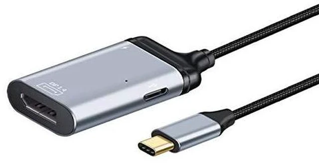 Alt view image 4 of 6 - AJMRTC USB-C Type-C to DisplayPort Monitor Adapter, 4K 2K@60Hz Video Converter with Female PD Pass-Through Charging Port, DP Alt Mode Dongle for Laptop, Tablet, Smartphone