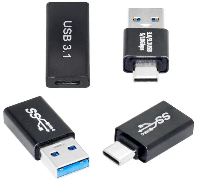 Main image of AJMRTC 4Pcs/Lot USB 3.1 Type C Male Female to USB3.0 Type A Female OTG Adapter, 10Gbps High Speed OTG Data Converter for Laptop, Smartphone, Tablet & USB Peripherals