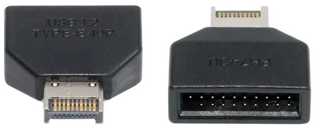 Main image of AJMRTC Type-E USB3.1 Front Panel Header Male to USB3.0 20Pin Female Motherboard Port Expansion Adapter with Chipset, Internal USB Header Converter for Desktop PC Case Upgrade