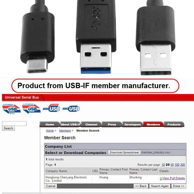 Alt view image 5 of 7 - AJMRTC Type-C to USB3.0 Male & USB2.0 Dual Y Splitter Cable, Dual Port Power & Data Y Cord for External Hard Drive Laptop Data Transfer, Pack of 2