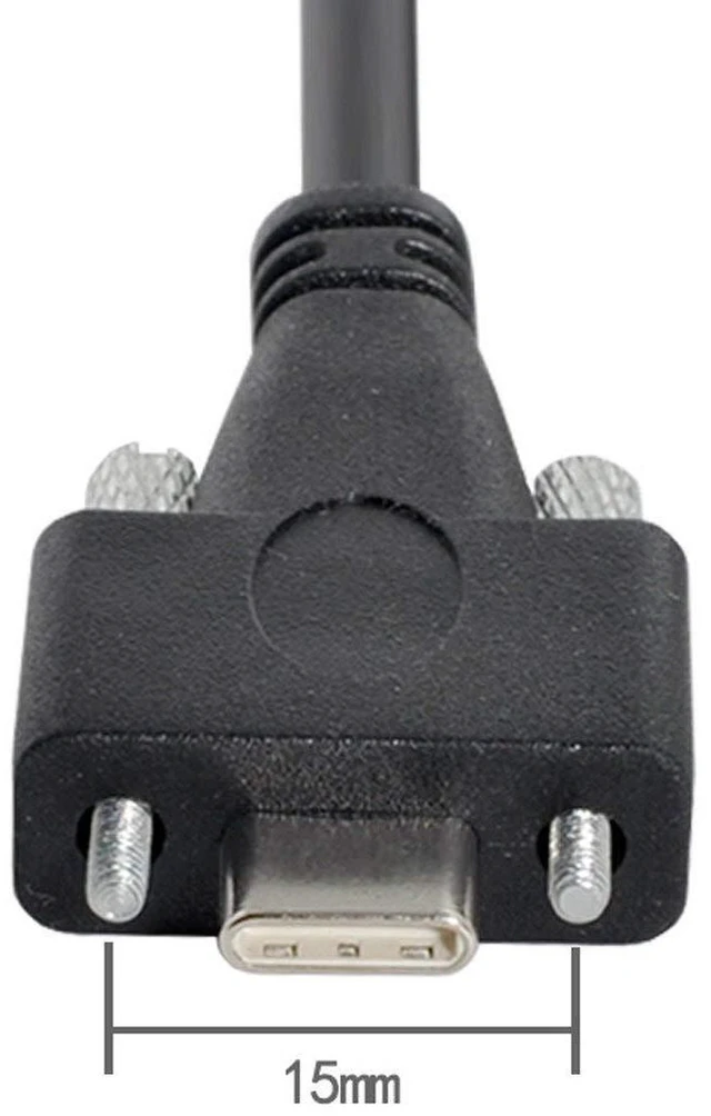Alt view image 7 of 7 - AJMRTC USB 3.1 Type-C Dual Screw Locking to Standard USB3.0 Data Cable, 3M Panel Mount Cord, Lockable USB-C Connector for Industrial Camera, Machine Vision & Inspection Equipment