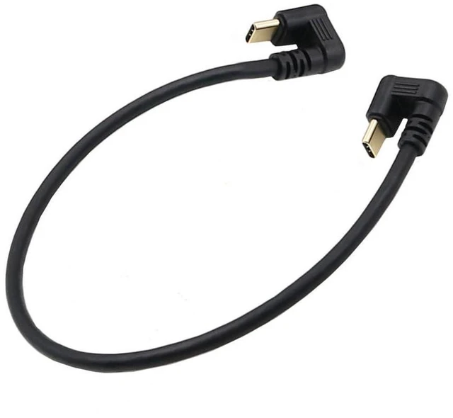 Main image of AJMRTC 10Gbps USB3.2 Gen2 Type C to USB-C Male to Male Opposite U Shape Back Angled Cable, Power Data Video Sync Cord for NS Switch, Smartphone, Laptop & USB-C Devices