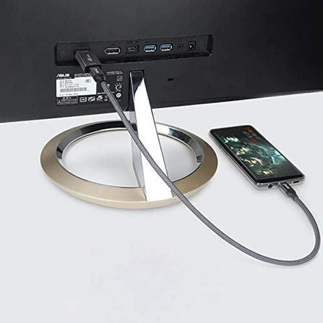 Alt view image 3 of 7 - AJMRTC USB-C Female Source to DisplayPort DP Sink Adapter Cable, 10Gbps Data, 100W PD Power Pass-Through, 4K@60Hz &1080P Video Output, Type-C to DP Converter for Laptop, Tablet, Smartphone & HDTV