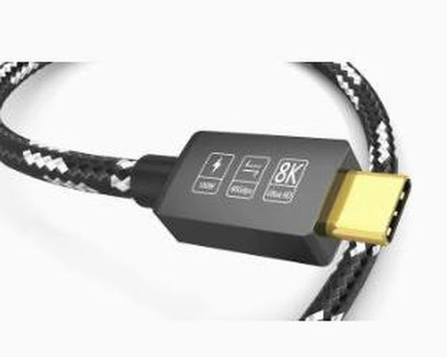 Alt view image 3 of 4 - AJMRTC 1.6FT(0.5M) USB4 Type-C Male to Male Full-Function Cable, 40Gbps High Speed Data, 240W PD Fast Charging, 8K@60Hz Video Output Cord for Laptop, Monitor, Docking Station, External SSD & USB-C