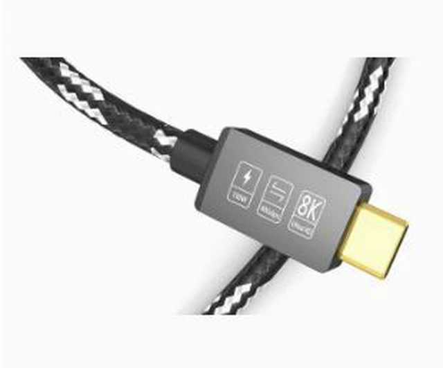 Alt view image 4 of 4 - AJMRTC 1.6FT(0.5M) USB4 Type-C Male to Male Full-Function Cable, 40Gbps High Speed Data, 240W PD Fast Charging, 8K@60Hz Video Output Cord for Laptop, Monitor, Docking Station, External SSD & USB-C