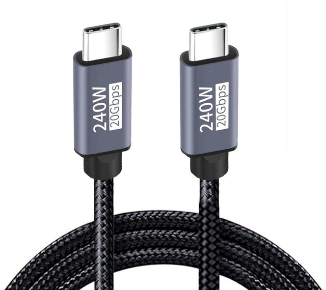 Main image of AJMRTC 2M Hyper Super Coiled USB3.2 Type-C Cable, 20Gbps Data, 240W PD Fast Charging, Supports 8K/5K/4K Video, USB4.0 Compatible for Laptop, Tablet, External SSD & Monitor