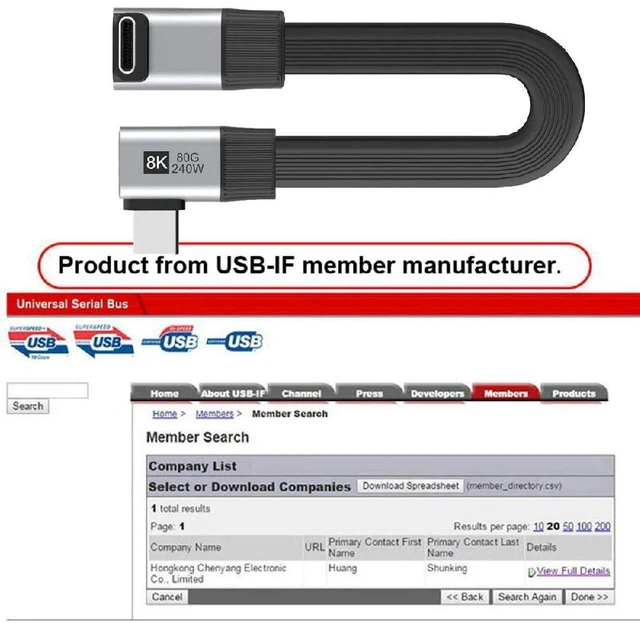Alt view image 5 of 7 - AJMRTC 20cm USB5.0 Flat Slim FPC Male to Male Extension Cable, 80Gbps,240W PD,16K@30Hz,8K/5K@60Hz, Up to Right 90° Angled, Compatible with USB4.0 Thunderbolt3/4/5 for Docking, SSD & Laptop