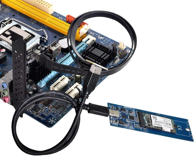 Alt view image 5 of 6 - AJMRTC USB 3.1 Front Panel IDC Header Male to Type-E Female M-F Motherboard Extension Data Cable 50cm, 10Gbps Internal Type-E Header Extension Wire for Desktop PC DIY Front Panel Upgrade
