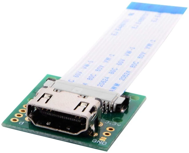 Alt view image 2 of 6 - AJMRTC Raspberry Pi Camera Module to HDMI Type A Male HDTV FPC Flat Cable 5cm, PES001 Compatible FPC Ribbon Cable for Raspberry Pi Camera Display Video Output