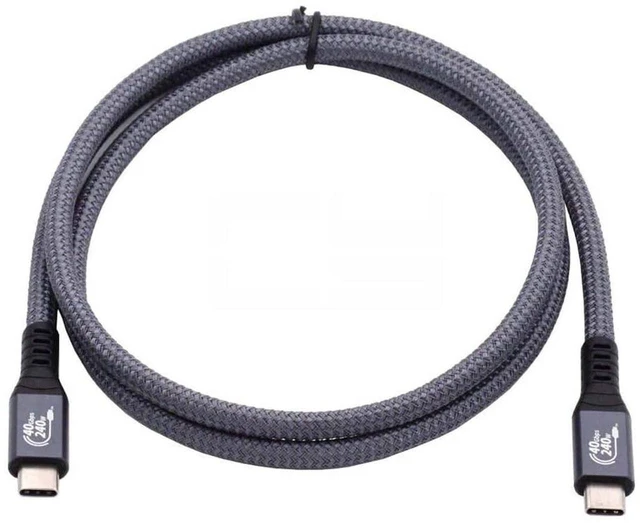 Main image of AJMRTC USB-IF Certified USB4 Cable, 40Gbps High Speed USB-C Cord, 240W PD3.1 Fast Charging, Backward 100W PD, Supports 8K@60Hz & 5K Video, Compatible with Thunderbolt 3/4 for Laptop, Dock, External