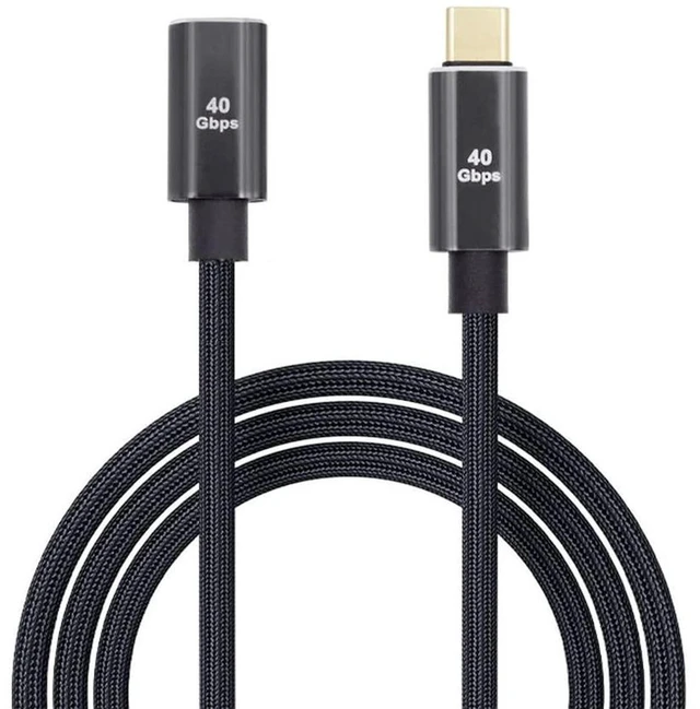 Alt view image 6 of 7 - AJMRTC USB4 Extension Cable 30cm, Male to Female 40Gbps High Speed Cord, 100W PD Charging, Supports 8K@60Hz Video, Backward Compatible with Thunderbolt3/4 for Laptop, Dock, External SSD