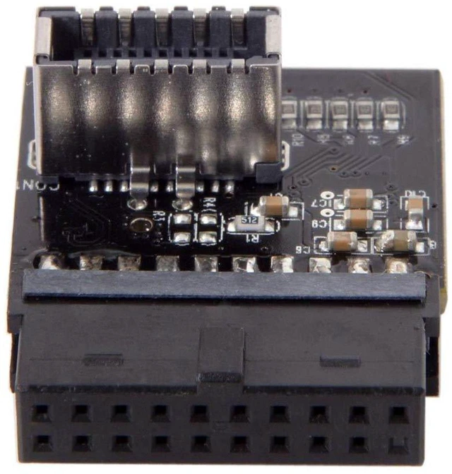 Alt view image 6 of 6 - AJMRTC USB3.1 Front Panel Socket to USB3.0 20Pin Header Male Adapter, Internal Motherboard USB Header Extension Converter, Desktop PC Chassis Front Port Connector for DIY Computer Build Modification