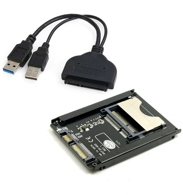Alt view image 7 of 7 - AJMRTC SATA 22Pin to USB3.0 CFast Card Adapter, 2.5 Inch HDD SSD Enclosure, CFast Memory Card Reader, USB 3.0 Storage Case for 2.5" Hard Drive and CFast Card for PC Laptop Data Transfer