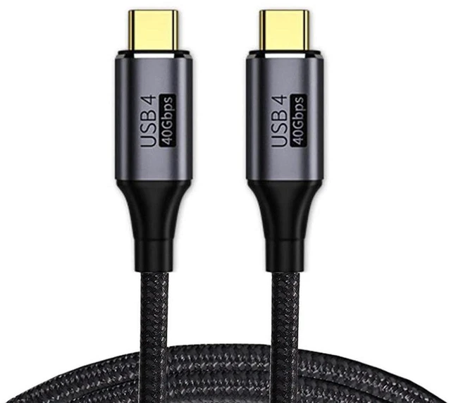 Main image of AJMRTC 100cm USB4.0 Cable, 40Gbps Data 100W PD Charging, 8K@60Hz &5K@60Hz Video Output, USB4 Cord Compatible with Thunderbolt 3/4 for Laptop Docking, External SSD and Monitor Connection
