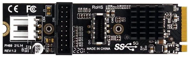Main image of AJMRTC VL805 Adapter, 5Gbps Type-E USB3.1 Front Panel Socket & USB2.0 to NVME NGFF M-Key Express Card, M.2 M-Key Expansion Card for Motherboard USB Port Upgrade