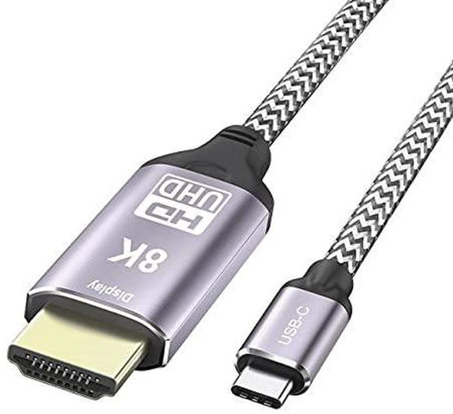 Main image of AJMRTC USB4 Type-C Source to HDMI 2.0 Male Cable 1.8m(6FT), 8K UHD & 4K High Resolution Video Cord, DP Alt Mode Type-C to HDMI Adapter Cable for Monitor, HDTV, Projector, Laptop & USB-C Devices