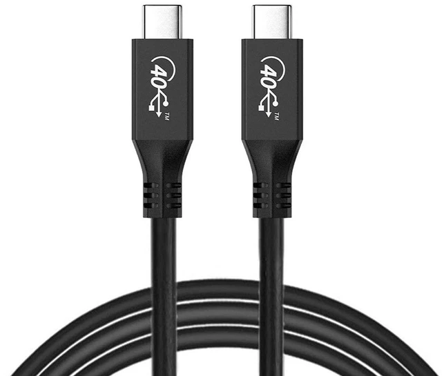 Main image of AJMRTC USB-IF Certified USB4 Cable 100CM, 40Gbps High Speed Data Transfer, 100W PD Fast Charging, 8K@60Hz & 5K@60Hz Video Output Type-C to Type-C Cord for Laptop, External SSD, Thunderbolt 4/3 & USB-C