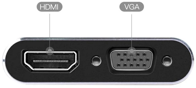 Alt view image 6 of 7 - AJMRTC USB3.0 / USB2.0 to HDMI & VGA HDTV Adapter Cable, External USB Graphics Card Video Converter Cord, Dual Display Output for Windows Laptop Desktop PC, Monitor, Projector & HDTV Multi-screen