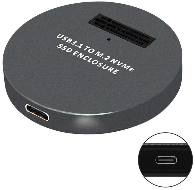 Alt view image 6 of 7 - AJMRTC Black Vertical USB3.1 Type-C to M.2 NGFF NVMe M-Key SSD External PCBA Adapter Converter, USB-C to NVMe M.Key Reader Dock for 2280 M.2 SSD, Portable Storage Docking for Laptop, PC Data Backup