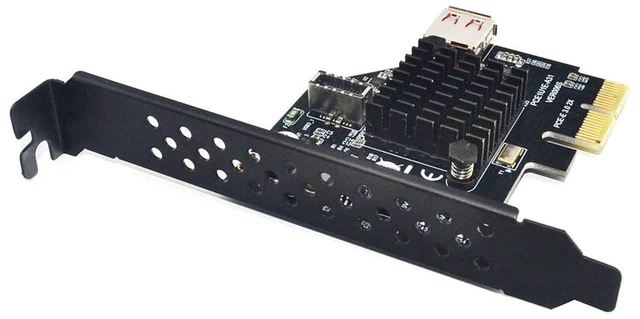 Alt view image 2 of 6 - AJMRTC PCIe Express Adapter Card, PCI-E to USB 3.1 Front Panel Socket & USB 2.0 Port Converter, PCI Express Expansion Card Adds Internal USB3.1 Type-E and USB2.0 Header for Desktop Motherboard