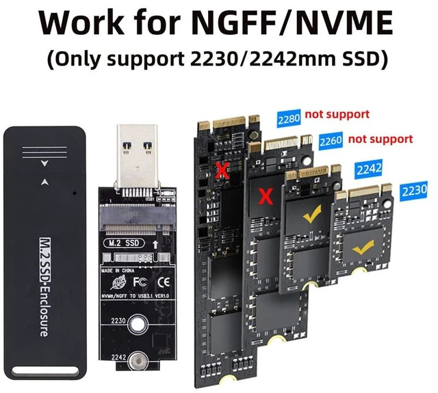 Alt view image 2 of 7 - AJMRTC USB 3.0 to NVMe M-Key M.2 NGFF SATA SSD External PCBA Case Converter Adapter with RTL9210B Chipset, Dual Protocol M.2 SSD Enclosure Board, Supports NVMe & SATA M.2 SSD for Desktop Laptop