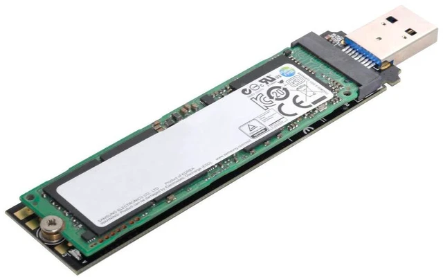 Alt view image 2 of 7 - AJMRTC USB 3.0 to 2230 2242 M.2 NVMe M-Key NGFF SATA SSD External PCBA Case Adapter with RTL9210B Chipset, Dual Protocol M.2 SSD Converter Board, Supports 2230 & 2242 Size M.2 SSD for Laptop Desktop