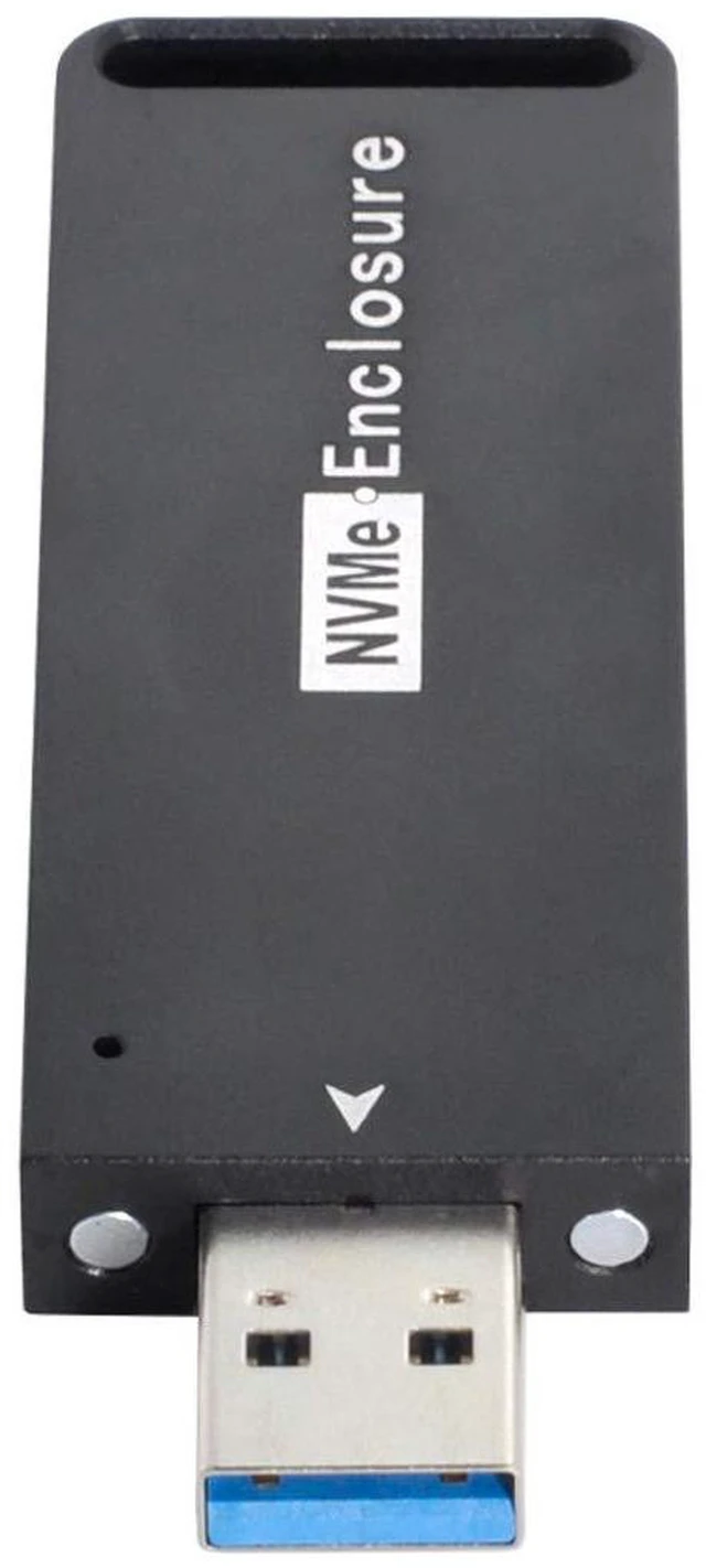 Alt view image 3 of 7 - AJMRTC USB 3.1 Gen2 10Gbps to NVMe PCI-E M-Key SSD External Enclosure, Portable M.2 Solid State Drive Case Supports 2230mm & 2242mm M.2 NVMe M-Key SSD, High Speed 10Gbps Storage Box for Laptop Desktop